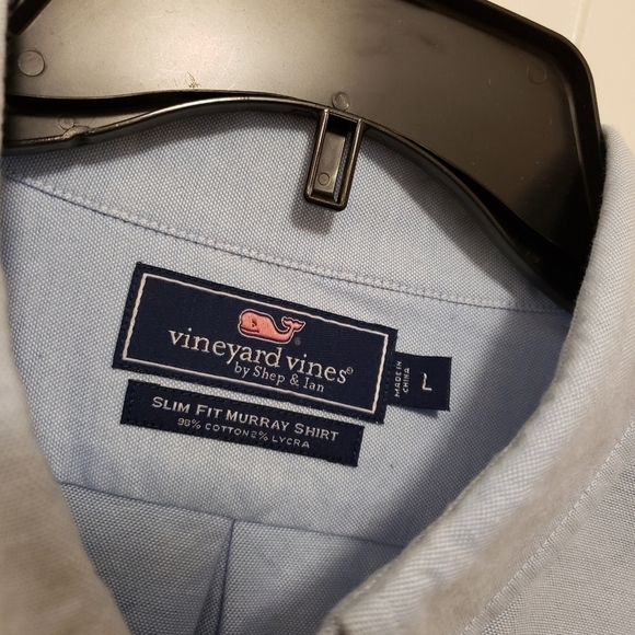 Vineyard Vines Marlin Embroidered Cotton Slim Fit Murray Shirt Size Large Preppy - Picture 2 of 5